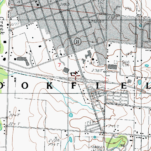 Topographic Map of Brookfield Plaza, MO