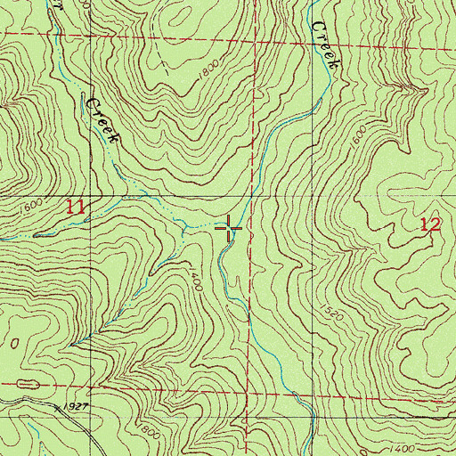 Topographic Map of Slusher Hollow, AR
