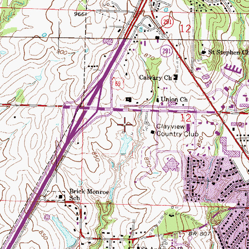 Topographic Map of Liberty Commons, MO