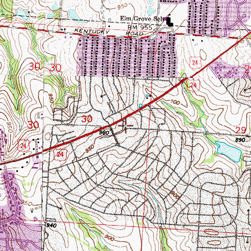 Topographic Map of Far View Shopping Center, MO