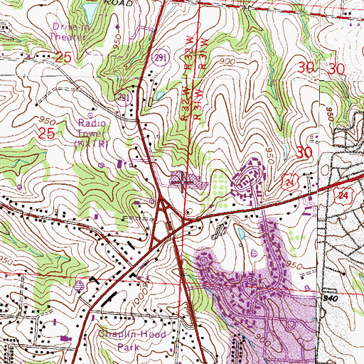 Topographic Map of Independence Square, MO