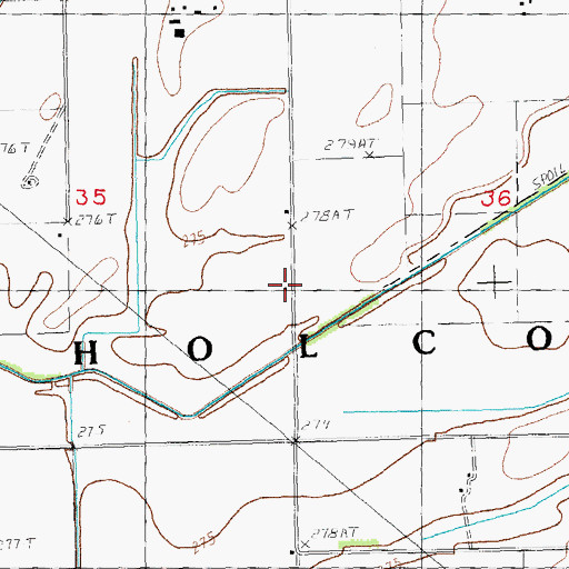 Topographic Map of Holcomb Island (historical), MO