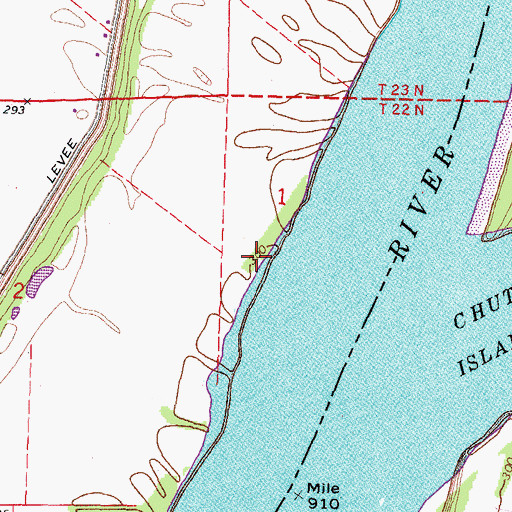 Topographic Map of Newsom Landing, MO