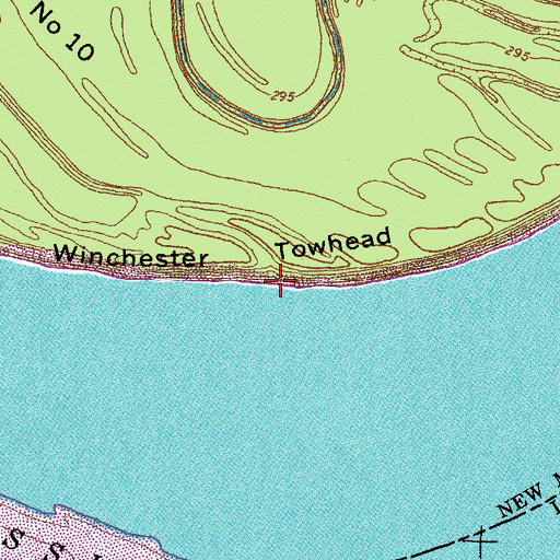 Topographic Map of Island Number Ten, MO