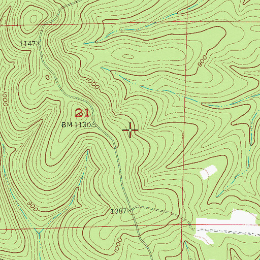Topographic Map of Mincy Public Hunting Area, MO