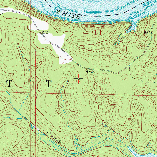 Topographic Map of Drury Refuge, MO