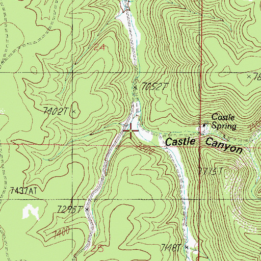 Topographic Map of Lookout Canyon, AZ