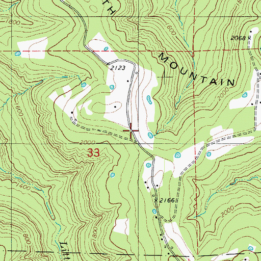 Topographic Map of Smith Mountain, AR