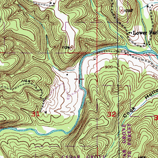 Topographic Map of The S Turn, MO