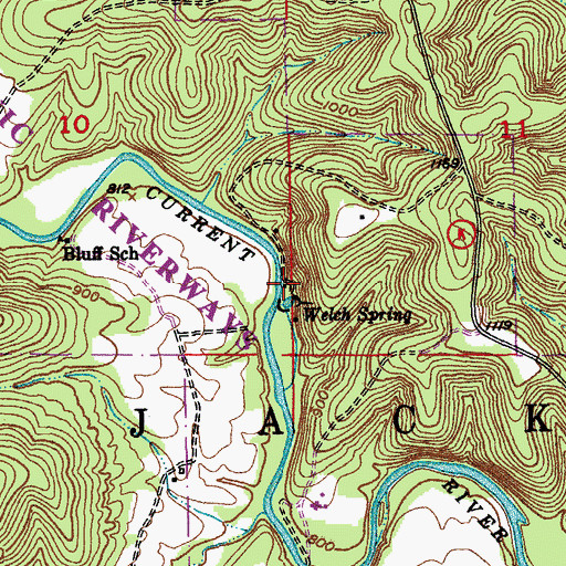 Topographic Map of Welch Hospital (historical), MO