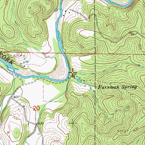 Topographic Map of Shawnee Creek Campsite, MO