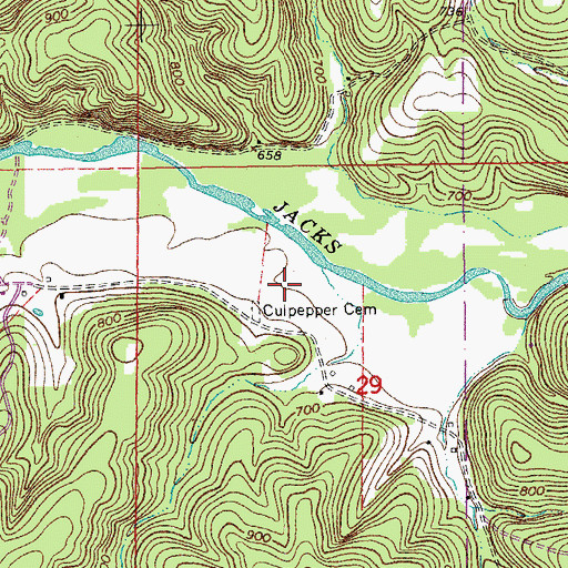 Topographic Map of Keatons Campsite, MO