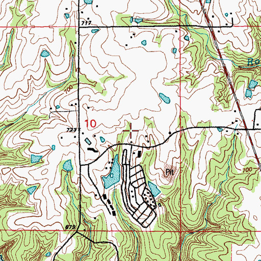 Topographic Map of The Landing, MO