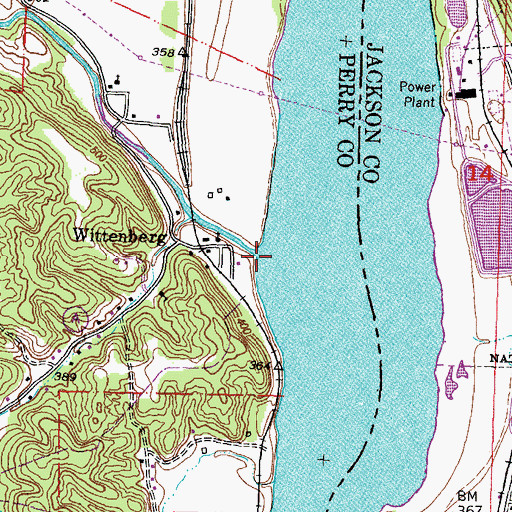 Topographic Map of Brazeau Creek, MO