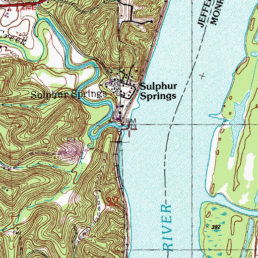 Topographic Map of Glaize Creek, MO
