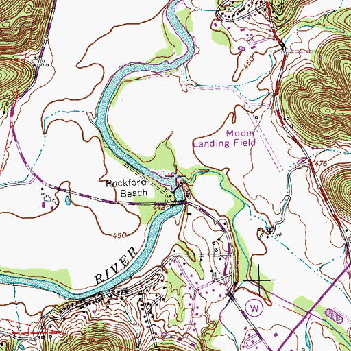 Topographic Map of Heads Creek, MO