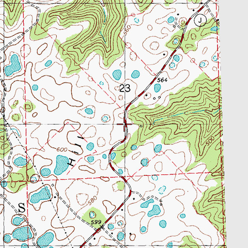 Topographic Map of Lick Hill School (historical), MO