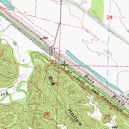Topographic Map of McClanahan Creek, MO