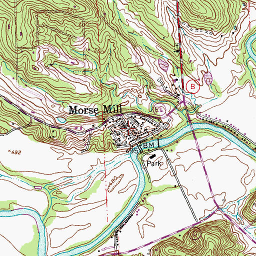 Topographic Map of Morse Mill, MO
