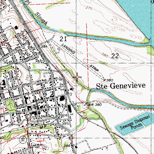 Topographic Map of North Gabouri Creek, MO