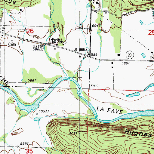 Topographic Map of Snow Branch, AR