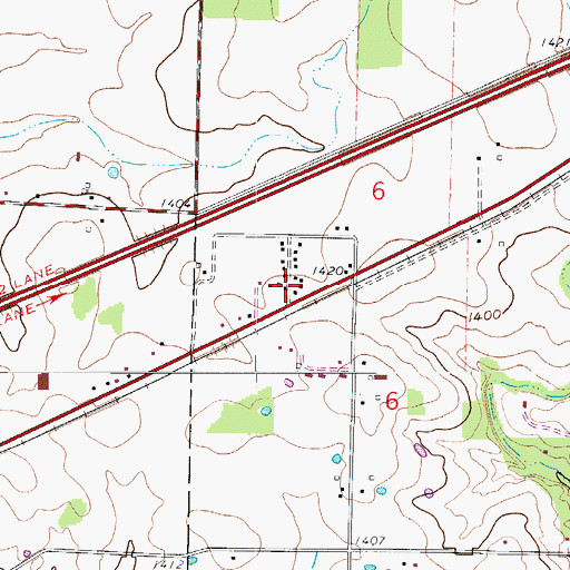 Topographic Map of Nogo, MO