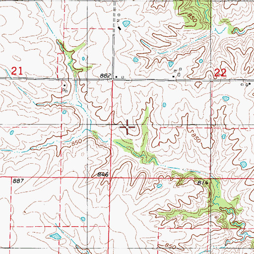 Topographic Map of Pleasant Valley School (historical), MO