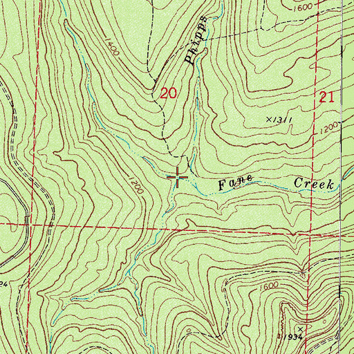 Topographic Map of Soda Hollow, AR