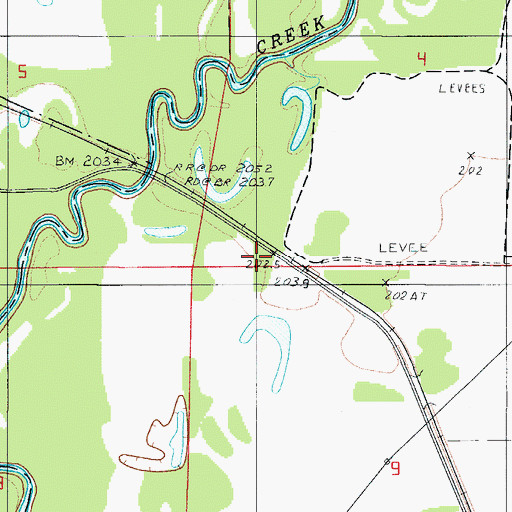 Topographic Map of Locust School (historical), MO