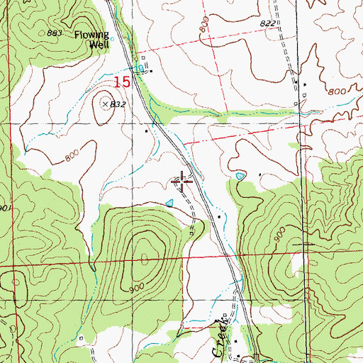 Topographic Map of Shady Grove Church (historical), MO
