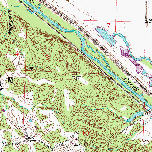 Topographic Map of Saint Cosme Hill, MO