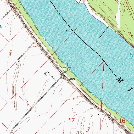 Topographic Map of Allens Landing, MO