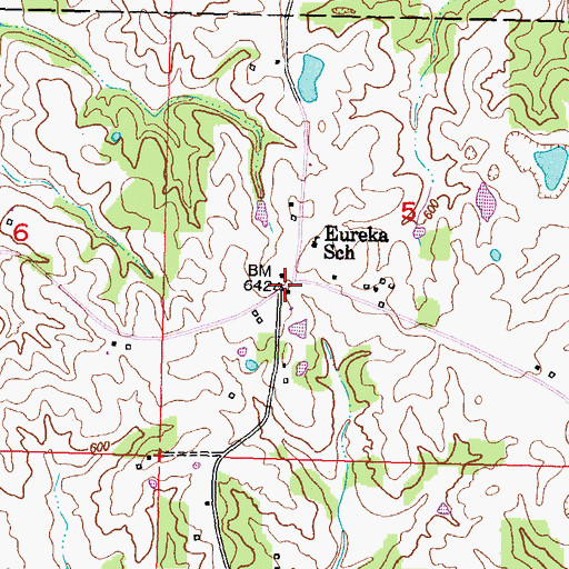 Topographic Map of Eureka, MO