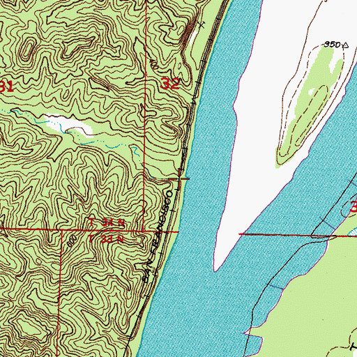 Topographic Map of Patton Creek, MO