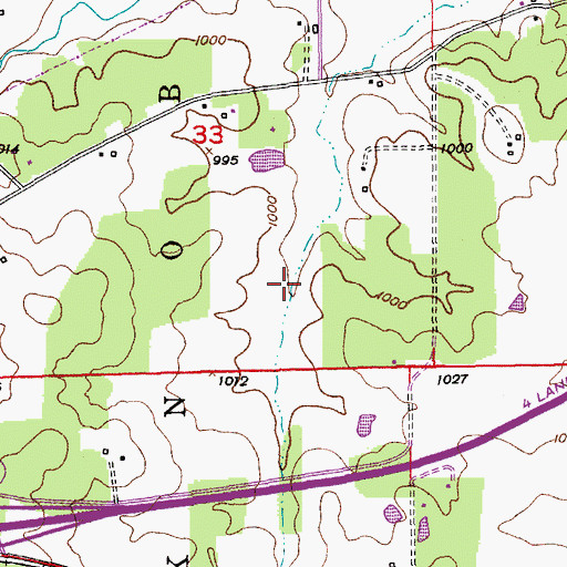 Topographic Map of Varris Iron Mine, MO