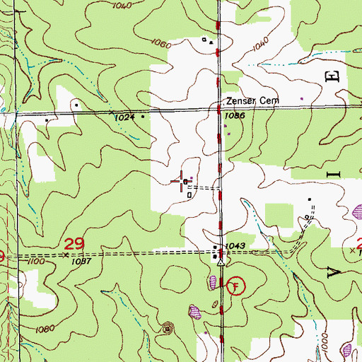 Topographic Map of Iron Ridge Number One Iron Bank, MO