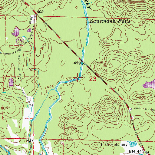 Topographic Map of South Fork Brown Creek, AR