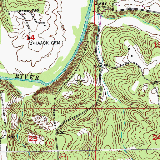 Topographic Map of Griffith Iron Mine, MO