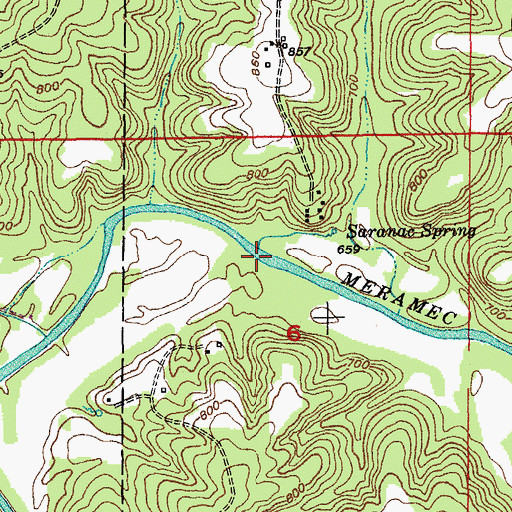 Topographic Map of Blue Hole, MO