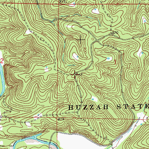 Topographic Map of Lea Hill, MO