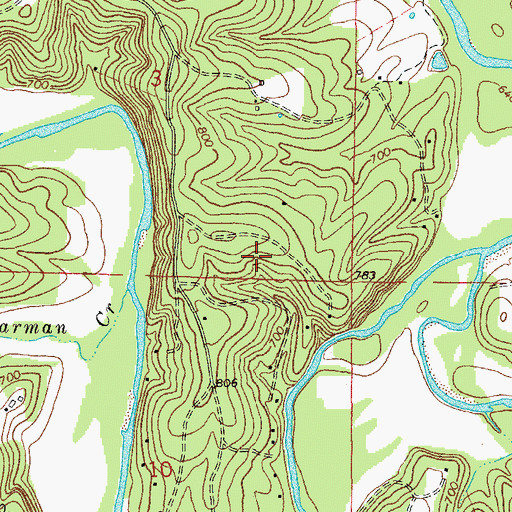 Topographic Map of Iroquois Park, MO