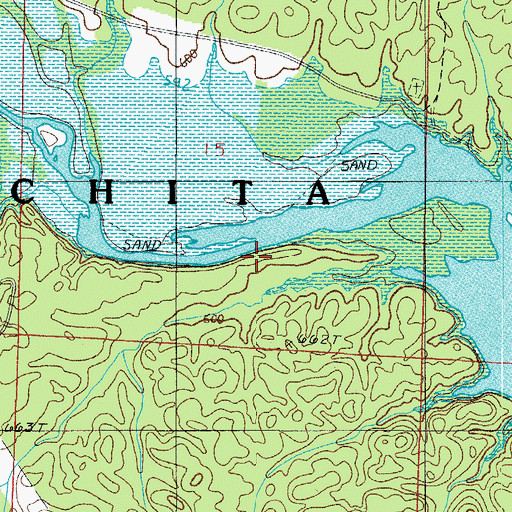 Topographic Map of South Fork Ouachita River, AR