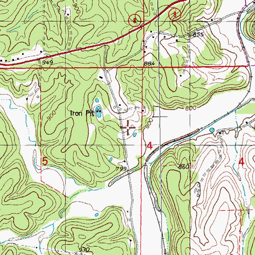 Topographic Map of Steelville Iron Mine, MO