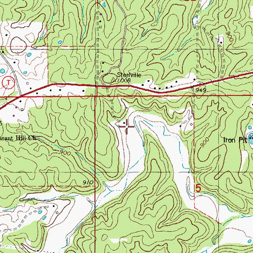 Topographic Map of Seay and Marsh Iron Mine, MO