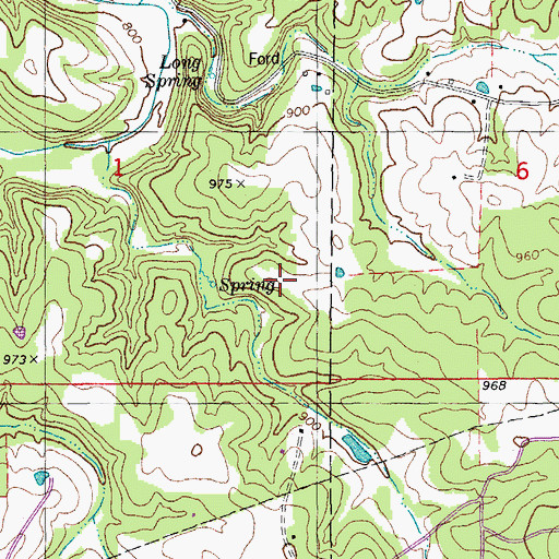 Topographic Map of Halbert Lead Digging, MO