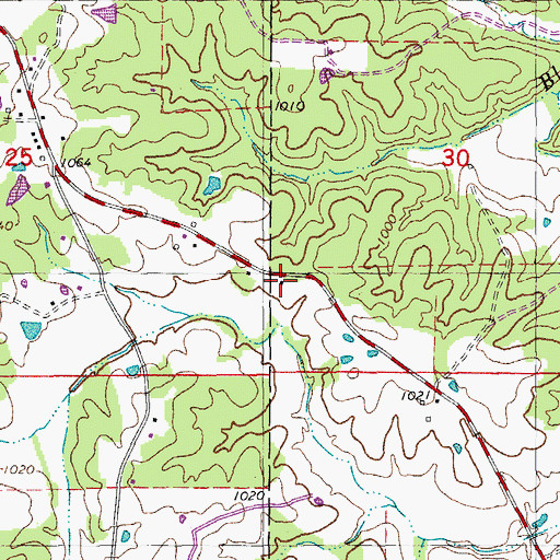 Topographic Map of Black Jack School (historical), MO