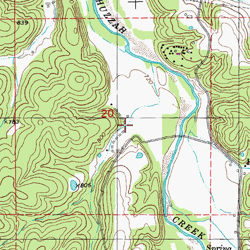 Topographic Map of Marys Hollow, MO