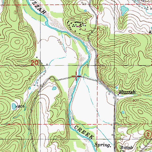 Topographic Map of McInnis Ford, MO