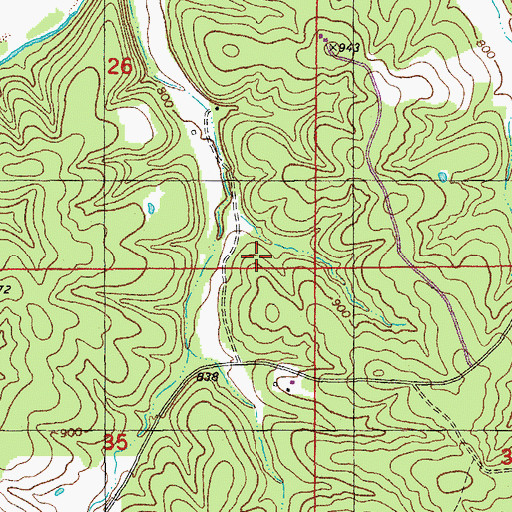 Topographic Map of Farrar School (historical), MO