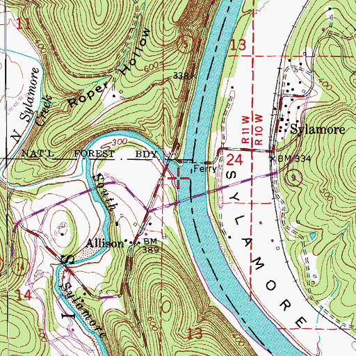 Topographic Map of South Sylamore Creek, AR